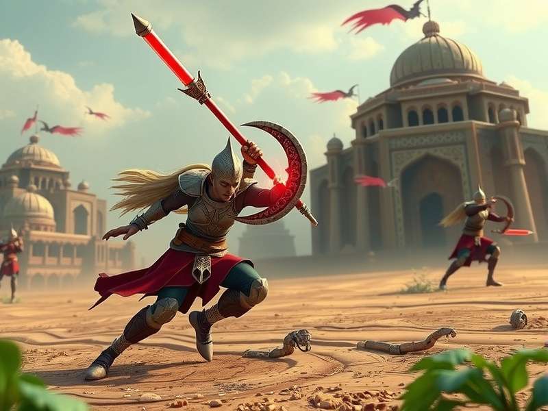 Mace Rajput Dominator gameplay screenshot showing warrior battle